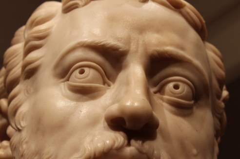 Creepy eyes! Protrait of Cosimo I de' Medici, Grand Duke of Tuscany. By Benvenuto Cellini, 16th century